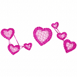 Hearts Embroidery Design 6 Hearts Embroidery Design 6
